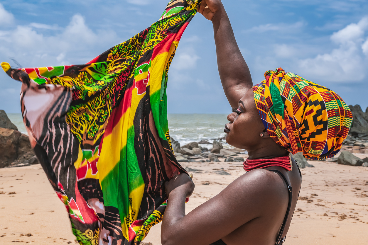 Woman on Ghana Beach